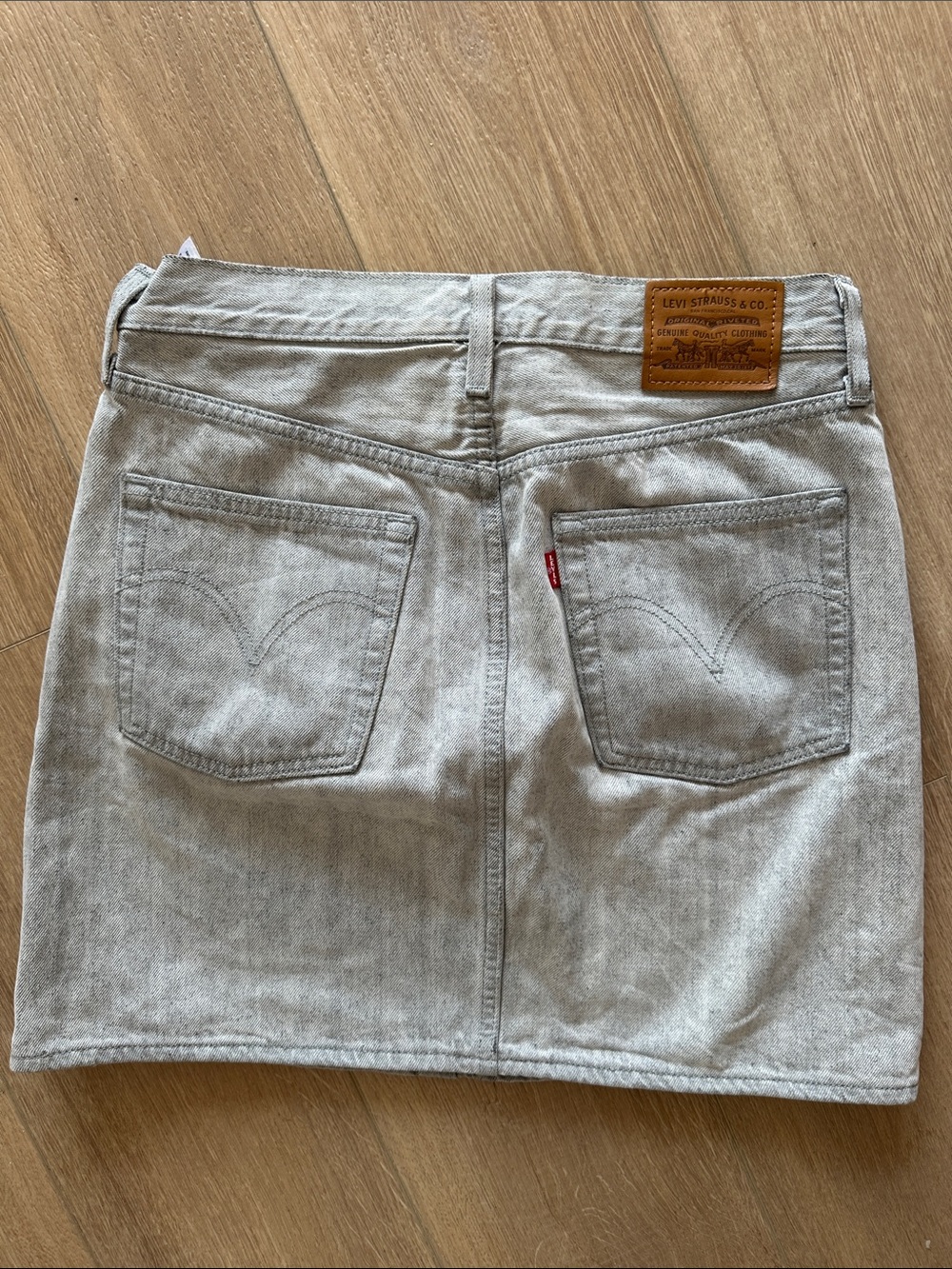Levi's Light Gray Denim Mini Skirt - Picture 4 of 6